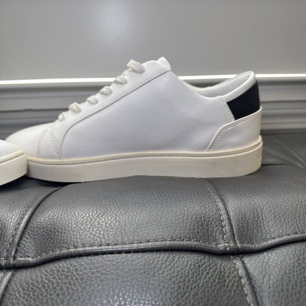Thousand Fell White Low-top Leather Sneakers Size W 9 1/2 Black - Picture 7 of 9